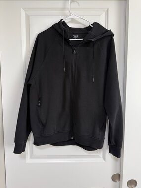 Old Navy Sweatshirt Black Hoodie Active wear Full-Zip Womens M